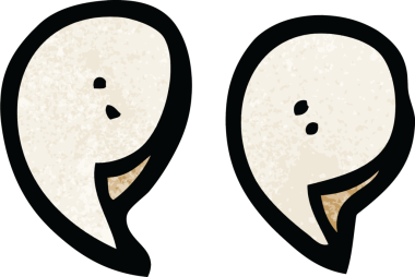 bir insan tarafından çizilmiş karalama tırnak işaretleri