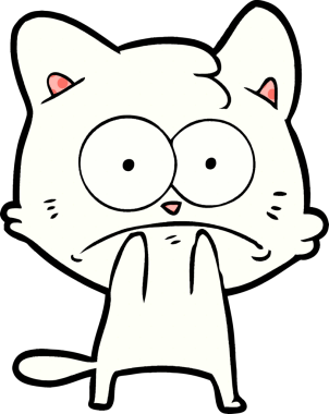 bir insan tarafından çizilmiş sinirli bir kedi.