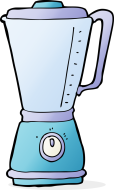 bir insan tarafından çizilmiş mutfak mikseri.