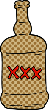 Bir insan tarafından çizilmiş karalama ruhları şişesi.