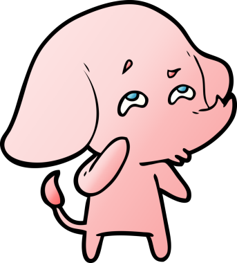 Bir insan tarafından çizilmiş karikatür fili