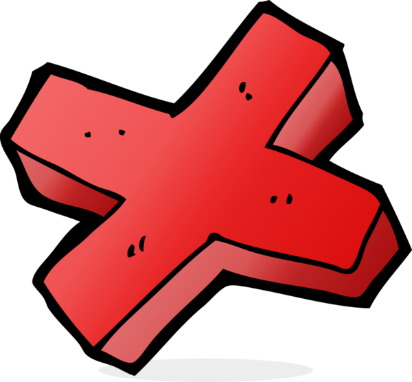 bir insan tarafından çizilmiş negatif haç sembolü.