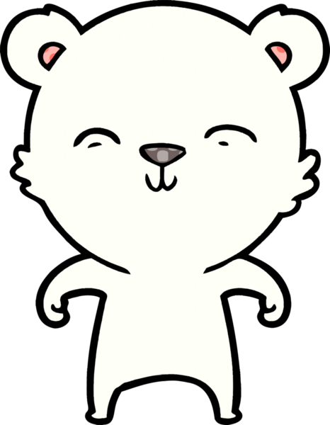 Bir insan tarafından çizilmiş kutup ayısı karikatürü