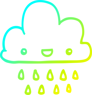 Bir insan tarafından çizilmiş bir karikatür fırtına bulutu çizimi