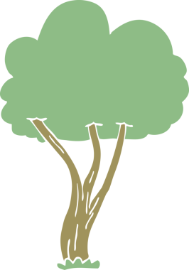 Bir insan tarafından çizilmiş karalama ağacı.