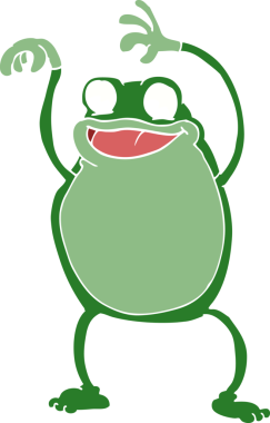 Bir insan tarafından çizilmiş karalama kurbağası.