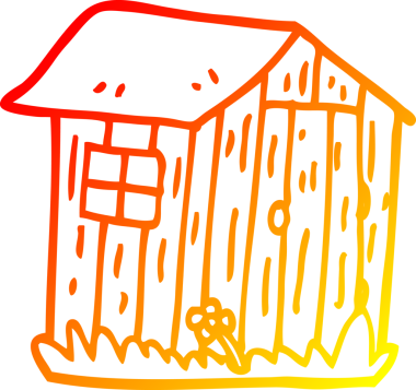 Bir insan tarafından çizilmiş bir karikatür ahşabının sıcak çizgi çizimi