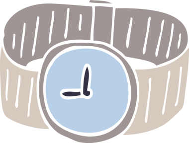 Bir insan tarafından çizilmiş karalama kol saati.