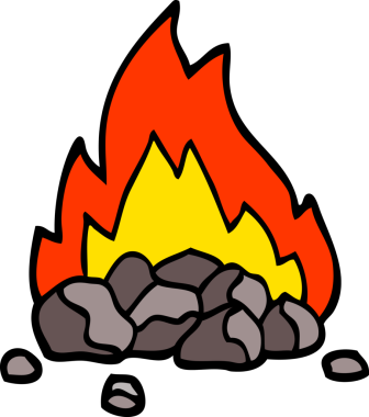 Bir insan tarafından çizilmiş karalama tarzı yanan kömür.