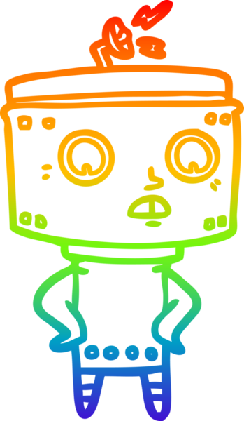 gökkuşağı gradyan çizgisi bir insan tarafından çizilmiş robot çizgi