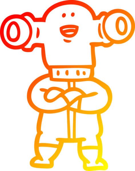 Bir insan tarafından çizilmiş dost canlısı çizgi film uzaylısının çizimi.