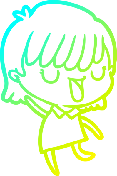 Bir insan tarafından çizilmiş bir karikatür kadın çizimi.