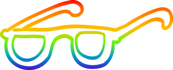 gökkuşağı gradyan çizgi çizimi bir insan tarafından çizilmiş güneş gözlüğü