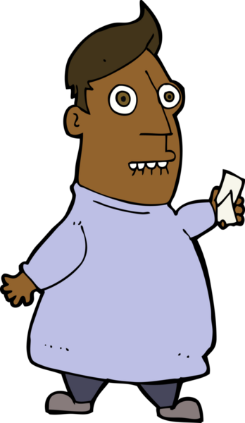 Bir insan tarafından çizilmiş biletleri olan sinirli bir adam.