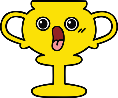 Bir insan tarafından çizilmiş sevimli bir kupa karikatürü.