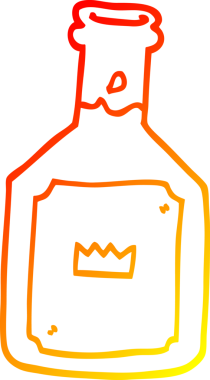 Bir insan tarafından çizilmiş alkollü bir karikatür çizimi.