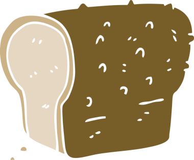 bir insan tarafından çizilmiş bütün ekmeği karalamak.