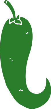 Bir insan tarafından çizilmiş kırmızı biber karalaması.