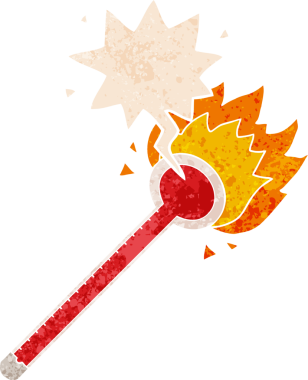 grunge içinde konuşma balonu olan karikatür termometresi bir insan tarafından çizilmiş sıkıntılı retro desen biçimi