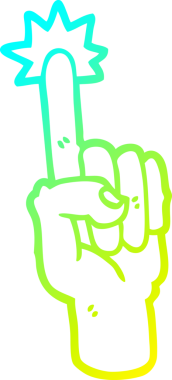 Bir insan tarafından çizilmiş bir çizgi filmin soğuk gradyan çizimi