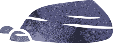 Bir insan tarafından çizilmiş taş ve çakıl taşlarından oluşan eski bir karikatür.