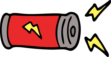 Bir insan tarafından çizilmiş karalama elektrik pili.