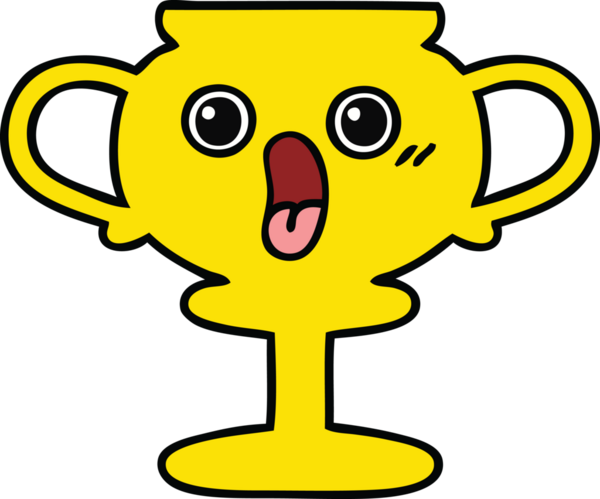 Bir insan tarafından çizilmiş sevimli bir kupa karikatürü.