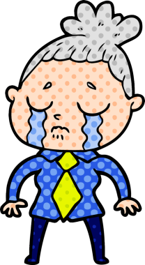 Bir insan tarafından çizilmiş ağlayan kadın çizgi filmi.