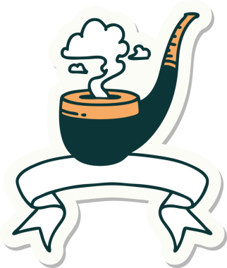 Bir insan tarafından çizilmiş sigara tiryakisi dövmesi stili etiketi.