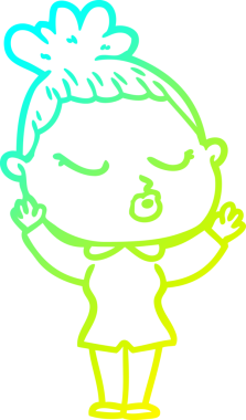 Bir insan tarafından çizilmiş soğuk bir çizgi film çizimi.