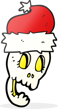 El yazısıyla çizilmiş Noel şapkası bir insan tarafından çizilmiş.