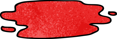 Bir insan tarafından çizilmiş karikatür kan gölü