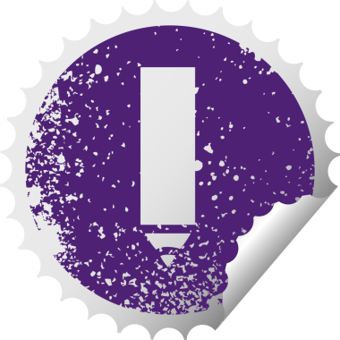 Bir insan tarafından çizilmiş kırmızı bir kalemin kırmızı kabuk soyma etiketi.