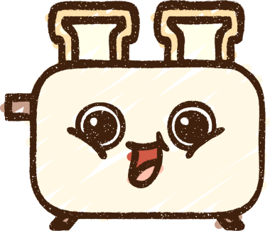 Bir insan tarafından çizilen tost makinesi tebeşiri