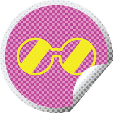 Bir insan tarafından çizilmiş grafik vektör illüstrasyon dairesel soyma etiketi