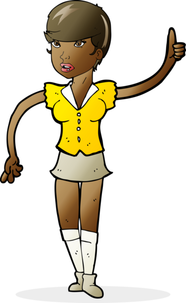 Bir insan tarafından çizilmiş sorular soran güzel bir kız.