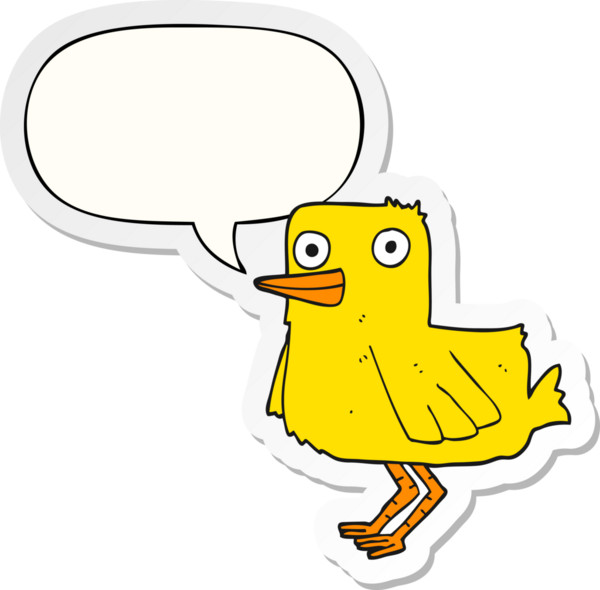 Bir insan tarafından çizilmiş balon çıkartmalı çizgi film ördeği.