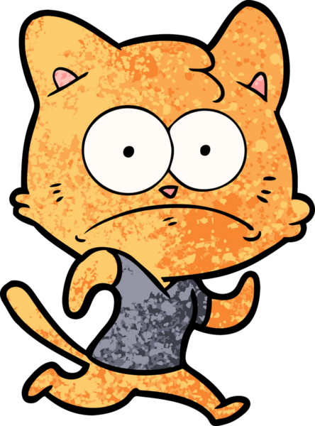 bir insan tarafından çizilmiş sinirli bir kedi.