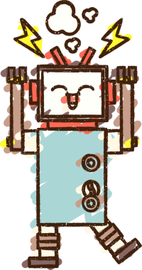 Bir insan tarafından çizilen robot tebeşiri.