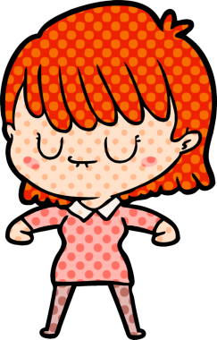 Bir insan tarafından çizilmiş karikatür kadın.