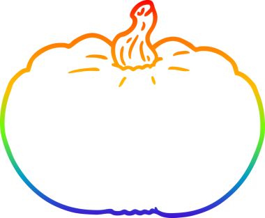 gökkuşağı gradyan çizgi çizimi bir insan tarafından çizilmiş bir balkabağı