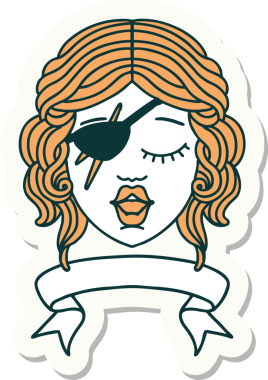 Bir insan tarafından çizilmiş afişi olan düzenbaz bir karakterin çıkartması.