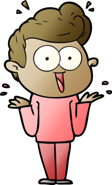 Bir insan tarafından çizilmiş karikatür adam omuz silkiyor.