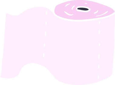 Bir insan tarafından çizilmiş tuvalet kağıdı karalaması.