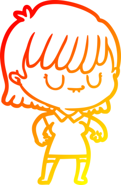 Bir insan tarafından çizilmiş bir karikatür kadın çizimi