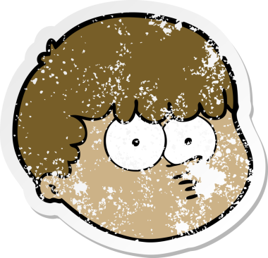 Bir insan tarafından çizilmiş karikatür erkek yüzü.