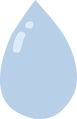 Bir insan tarafından çizilmiş düz renk çizgi film su damlası