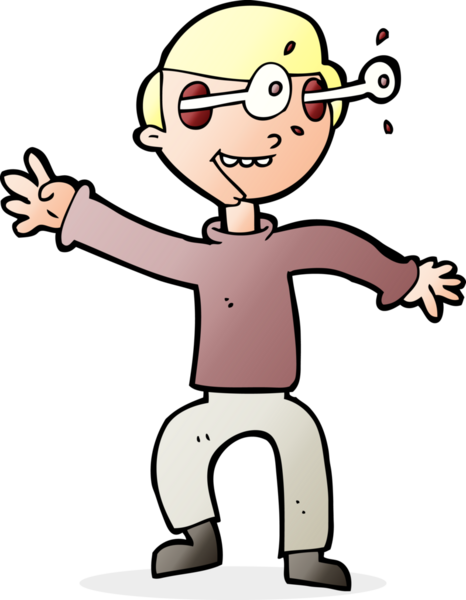 çizgi film bir insan tarafından çizilmiş hayret verici çocuk.