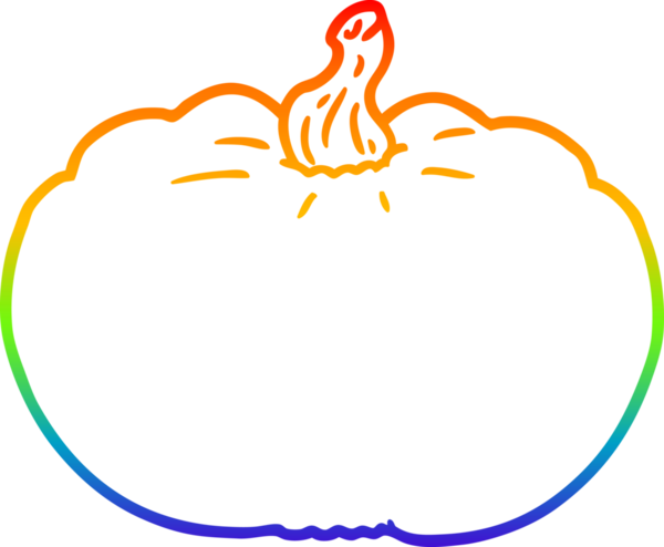 gökkuşağı gradyan çizgi çizimi bir insan tarafından çizilmiş bir balkabağı