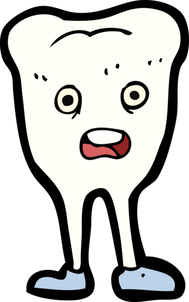 Bir insan tarafından çizilmiş mutlu bir diş.